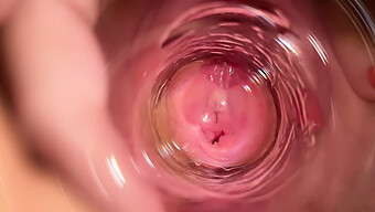 Close-Up Da Vagina Apertada De Mia Durante A Sessão De Massagem