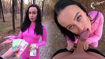 Angelya.G'S Outdoor Fitness Session Turns Into A Wild Blowjob Adventure