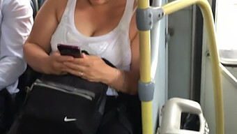 MILF's bouncy ride on the bus