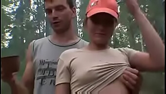 Russian Outdoor Group Sex In A Forest