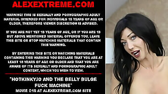 Hotkinkyjo'S Extreme Hardcore Encounter With A Belly Bulge Fuck Machine