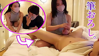 Ung Japansk Pojke Upplever Sin Första Handjob Och Får Utlösning Upprepade Gånger Samtidigt Som Han Försöker Omvänd Cowgirl-Position